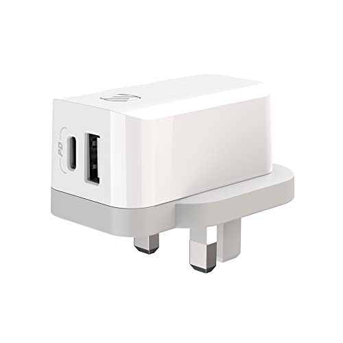 Scosche HPDCA32UK PowerVolt 32W Certified USB Type-C + USB Type-A UK Quick Wall…