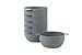 Amuse- Unbreakable & Stackable Bowls < Dessert, Cereal or Ice Cream > - 6 pcs- 16.9 oz (Gray)