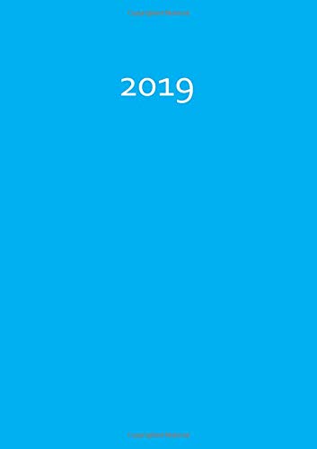 MY BIG FAT CALENDAR 2019 - Carribean Blue / turquoise (GB & US) - 1 day per page, DIN A4