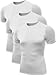 NELEUS Men's 3 Pack Compression Shirts,5011,White,2XL,EUR 3XL