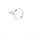 Yumei Jewelry 20 Pcs 18mm Bezel Round Shaped Silver Plated Copper Cuff Link Blanks Backs for Jewelry Findings