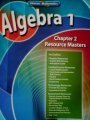 Algebra 1, Chapter 2 Resource Masters (Glencoe Mathematics)