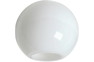 12 Inch White Acrylic Lamp Post Globe with 5.25 Inch Opening