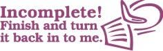 Finish Incomplete Teacher Stamp - Purple