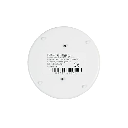 PNI SafeHouse HS527 WiFi Flood Sensor Detector with 80 dB Sound Alarm, Built-in Speaker for Flood and Drops Compatible with Tuya App, 3V Power Supply