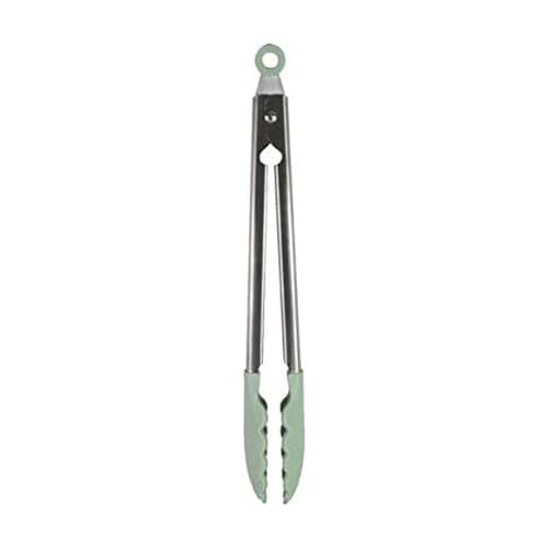KitchenAid Gourmet Silicone-Tipped Stainless Steel Tongs, 12 Inch, Pistachio