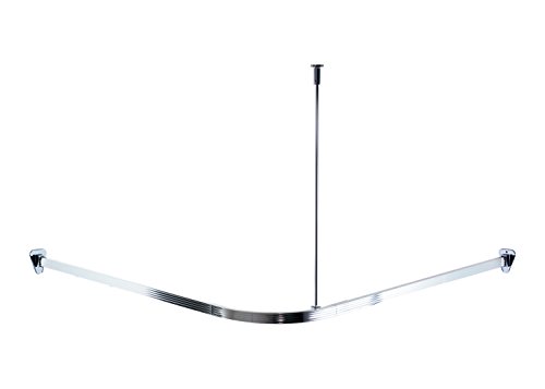 Ridder 525000-350 - Struttura angolare per tenda doccia, 90 x 90 x 90 cm, in alluminio lucidato