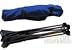 EZ Travel Collection Folding Camping Table Folding Table with Drink Holders and Carry Bag (Blue)
