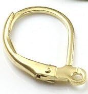 Gold Plated Lever Back Earring Finding Ear Wire Hook 50 Sets (100 Pieces)