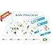 Disposable Placemats for kids, 66 Count, 3 Bags of 22, BPA Free & Eco-Friendly, 4 Sided Stick-On, water proof, protects your children from germy tables when eating out