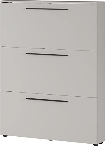Germania Schuhschrank 2577-572 GW-Utah, in Kaschmir, mit 12 Platz fuer Paar Schuhe, geringe Tiefe, ideal fuer schmale Flure, 100 x 129 x 19 cm (BxHxT)