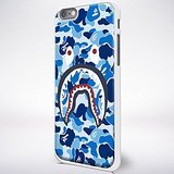 A Bathing Ape Blue Shark for Iphone and Samsung Galaxy Case (iPhone 6/6s white)