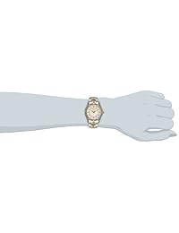 Bulova Vestido Dos Tono Reloj de vidrio