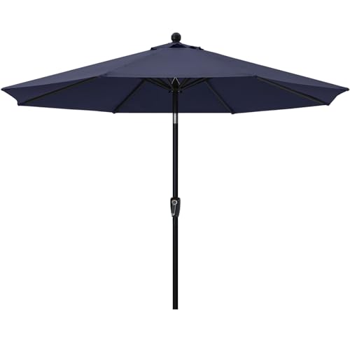 ABCCANOPY Sonnenschirm wasserdicht UV50+ mit Kurbel, Marineblau 230cm