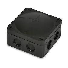 WISKA OUTDOOR JUNCTION BOX IP66 85 X 85 X 51mm BLACK