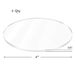 GetWant Clear Plexiglass 8" Round Acrylic Sheet
