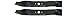 USA Mower Blades (2 MTD610MBP Toothed Extra High-Lift for MTD 4720610 490110M114 7420610A Length 19-1/4in. Width 2-3/4in. Thickness .150in. Center Hole 6 Point Star 38in. Deck