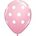 12 Light Pink Dot Polka Dot Balloons - Made in USA primary