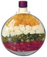 Marmo 9" Vinegar Bottle Infused with Red Chili, Rosemary, Yellow Chilli, Garlic, Green Chilli and Vinegar