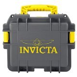 Invicta Collectors Three Slot Watch Box in Grey and Yellow DC3GREY-YEL