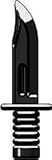 BrickArms 2.5 Scale LOOSE Weapon Combat Knife Black