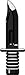 BrickArms 2.5 Scale LOOSE Weapon Combat Knife Black