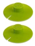 Epoca Silicone Tea Bag Buddy and Cup Cover Lid, 2-Pack, Green