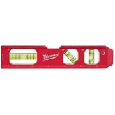 Milwaukee 7 in. Aluminum Magnetic Compact Torpedo Level 3 vial