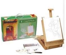 SET DE PINTURA ACRILICO CAJA CABALLETE MADERA: Amazon.es: Oficina y papelería