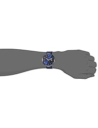 Reloj de vestir, de cuarzo, acero inoxidable y cuero, Ted Baker 'JACK' para hombre, de color azul (modelo: 10031563)