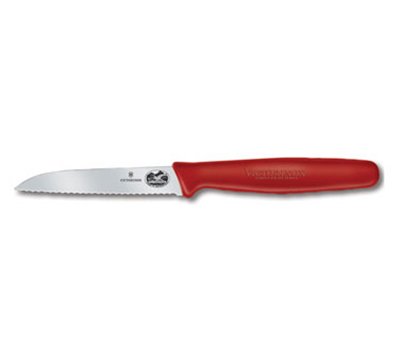 Victorinox - Swiss Army 40605 3.25-in Serrated Sheeps Foot Paring Knife
w/ Red Nylon Handle