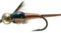 Fly Fishing Trout Flies - Copper John Nymph with Bead Head - One Dozen Wet Flies - 4 Size Assortment 12,14,16,18 (3 of Each Size)