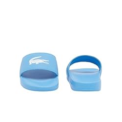 Lacoste Women's Serve Slide, Light Blue Croc, 6