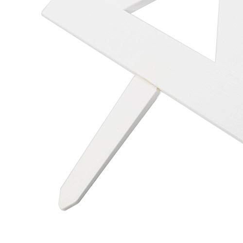 Sungmor Pack of 4 Garden Plastic Rail Fence White Pickets,94.5 Inch