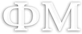Officially Licensed Phi Mu 8" x 3" Window Decal - White
