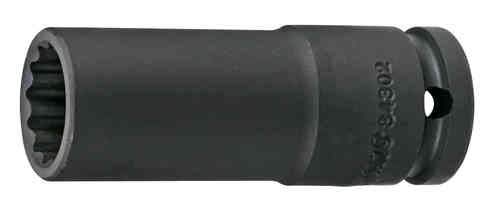 Hans - 1/2 inch power socket wrench insert/impact wrench nut/socket nut/power nut, long (36 mm/12-point)