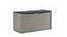 Suncast 83 Gallon Box Waterproof Outdoor Storage Container for Patio Furniture, Pool Toys, and Yard Tools Store Items on Deck, Porch, Backyard, 83-gallon, Tan primary