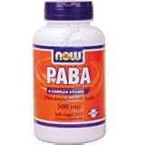 PABA 500mg 100 Capsules (Pack of 2)
