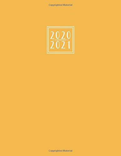 2020 - 2021: 18 Month Diary Weekly Planner Journal - Large Week to View on 2 Pages A4 | Horizontal Layout | Plain Yellow Cover (18 Month Desk Diaries - 20 - 21)