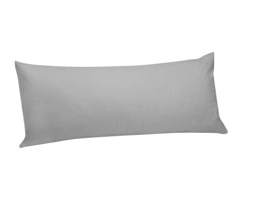 AIMANE® Long Bolster Pillowcase Cover - Body Pillow Neck Support - Orthopaedic Bolster Pillowcase Cover Nursing Pregnancy Support Long Pillowcases (Double 4.6FT, Light Grey)