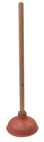 Supply Guru SG8877 Heavy Duty Force Cup Rubber Toilet Plunger with a Long Wooden Handle to Fix Clogged Toilets and Drains