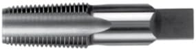 North American Tool 15482 HSS British 55 Degree Modified Whitworth Parallel Pipe Hand Tap, Uncoated Bright Finish, Plug Chamfer, 1/4"-19 BSPP Thread Type, 2.44" Length