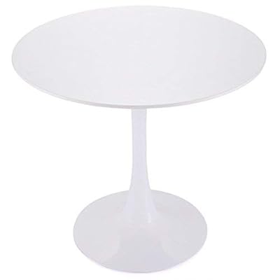 Tobbi 32" Round Tulip Dining or Coffee Table in Elegant White