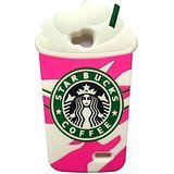 Thunderous Hot Pink Starbucks Coffee Ice Cream Silicone Back Cover Case for LG Optimus L90 Exceed 2 W7/ D415 (T-Mobile)LG Electronics L90 D410