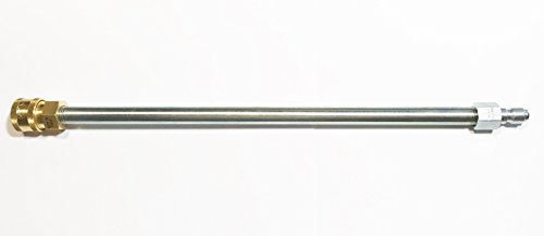 Sellerocity Brand Zinc Plated Pressure Washer 12 Inch Add On Gun & Wand Lance Extension W/Quick QC Couplers 1/4 Inch NPT, Works On 'Most' Gas Model Power Cleaners
