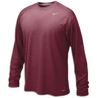 Nike maroon legend long sleeve performance shirt  