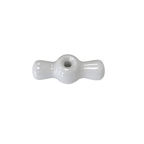 Fontini 30967171 Rotating Garby Bow in White Porcelain with Skate Screws