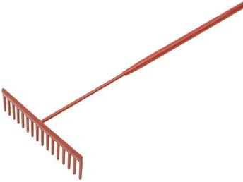 Cutting Edge [Pike & Co. Branded] 16 Flat Teeth Asphalt Rake - Tubular Shaft - Min 3yr Warranty