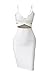 Doramode Sexy Strap Backless Cut-Out Bandage Bodycon Clubwear Midi Dress For Women , White , Small