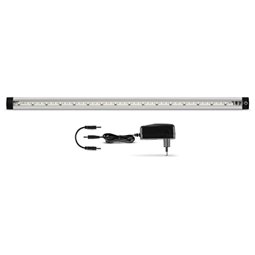 REV Unterbauleuchte TS - LED Schrankbeleuchtung mit Sensor, 30.000h, 5,5W, 580lm, 500 x 25 x 10 mm, silber